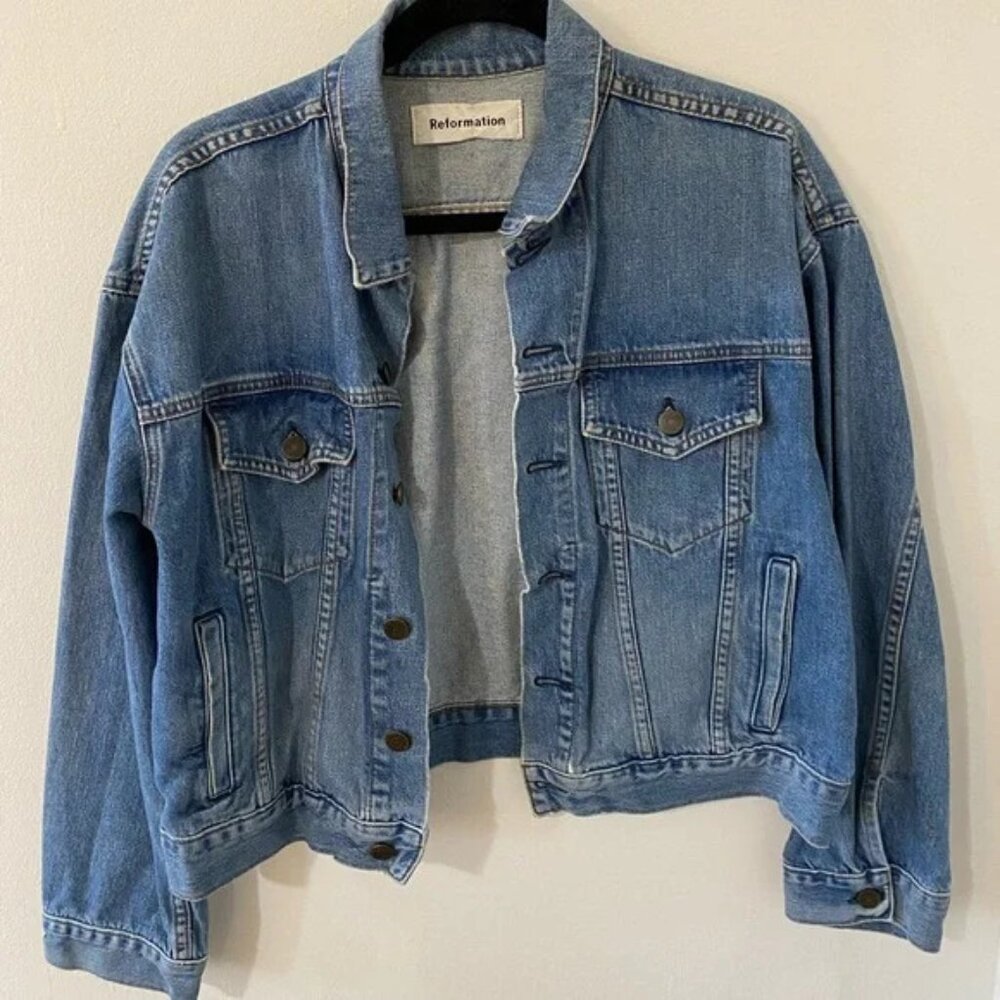 Reformation Oversized Denim Jacket (sz L)